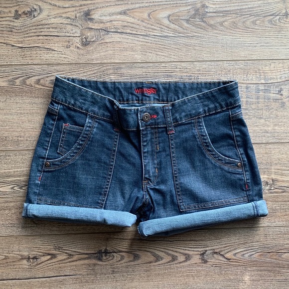 Wrangler Hemmed Denim Jean Shorts Size 10 - Picture 3 of 5